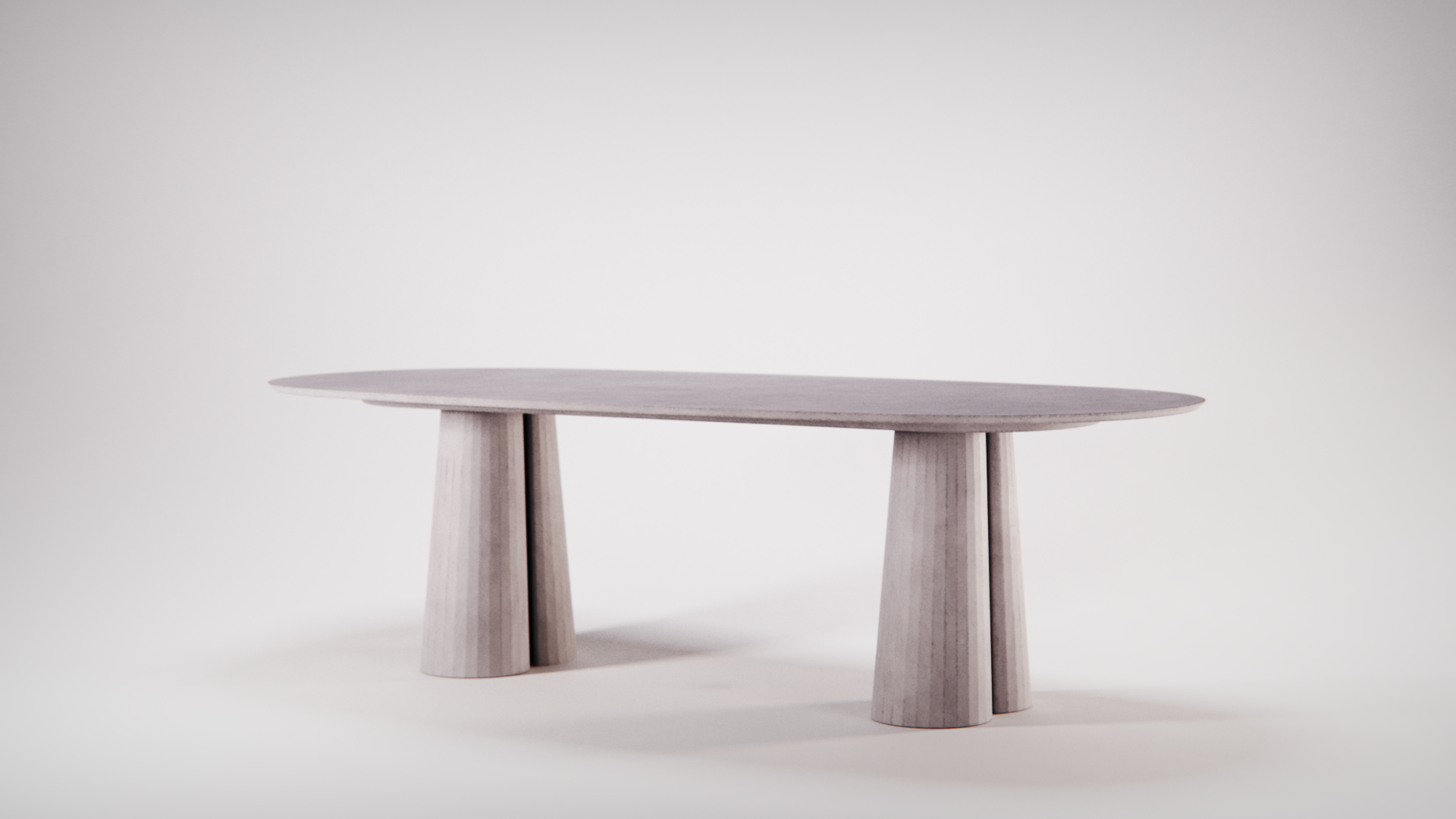 Ossa concrete oval dining table deals